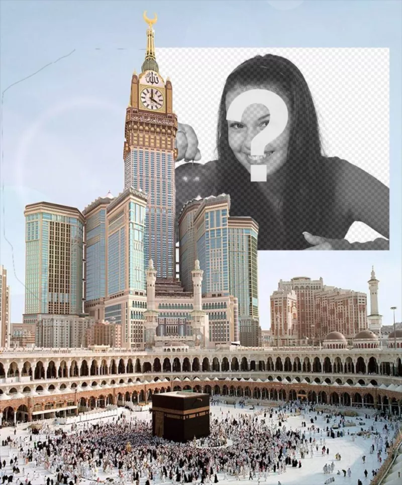Trip cartão postal para Meca, a maior cidade da Arábia Saudita. ..