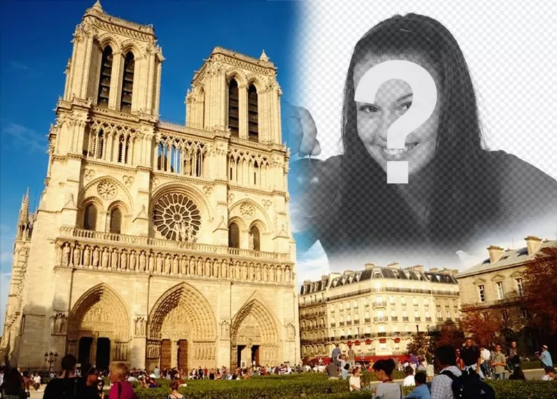 Cartão personalizado com uma foto de Notre Dame ..