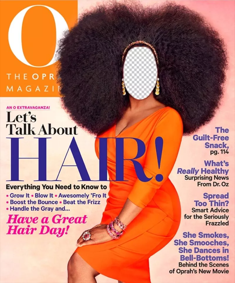 Fotomontagem de ser Oprah Winfrey na capa de um ..