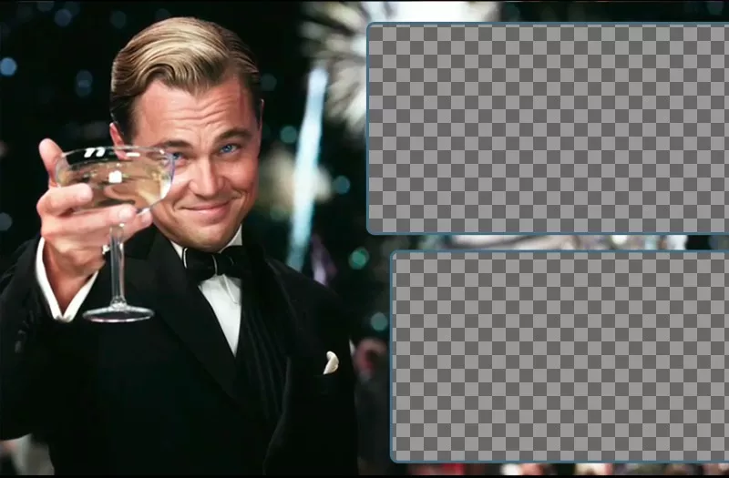 Colagem de duas fotos para personalizar com The Great Gatsby. ..