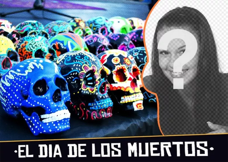 Colagem para o Dia dos Mortos no México ..