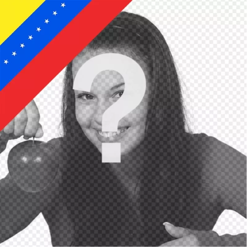 Efeito da foto da bandeira de Venezuela no canto de sua foto ..