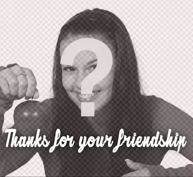 Editar este filtro livre com sua foto ea frase Obrigado por sua amizade ..