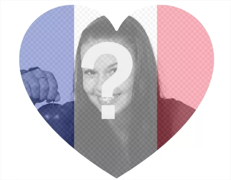 France em forma de coração da bandeira para adicionar à sua foto como Editar ..