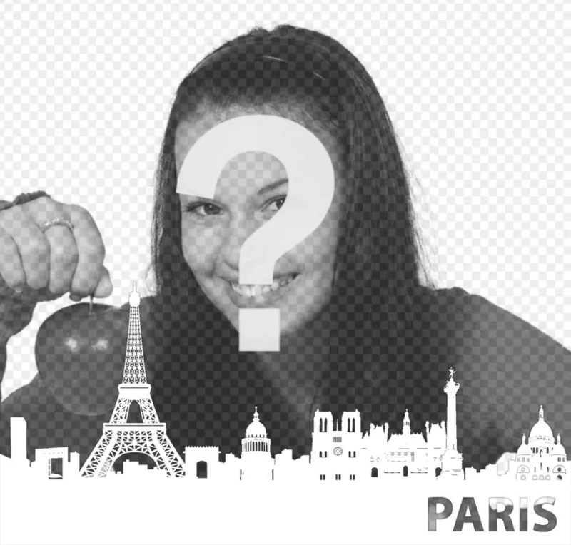 efeito da foto editável para sua foto para adicionar a silhueta de Paris ..