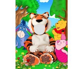 traje do tigre virtual as criancas podem editados com sua foto