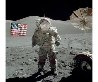 fotomontagem colocar seu rosto um astronauta na lua