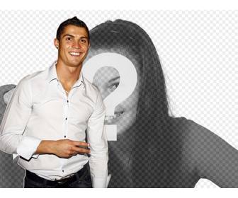 Fotomontagem para colocar sua foto com Cristiano Ronaldo.