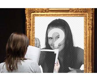 efeito foto em voce aparece em uma famosa pintura em um museu
