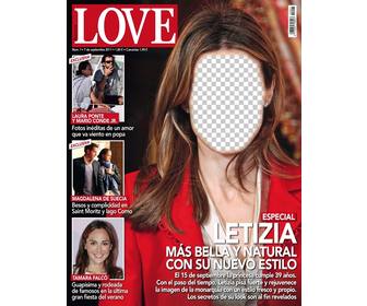 fotomontagem com uma capa revista colocar seu rosto em princesa letizia