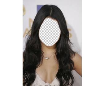 mudar seu cabelo um preto e longo prazo com fotomontagem on-line