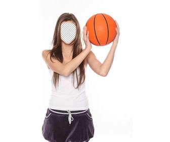 fotomontagem um jogador basquete adicionar o seu rosto