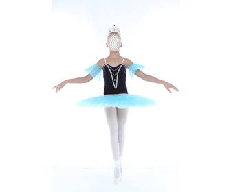 fotomontagem colocar seu rosto em um ballet danca da menina
