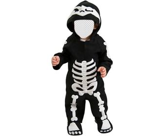 criancas fotomontagem um bebe vestido um esqueleto
