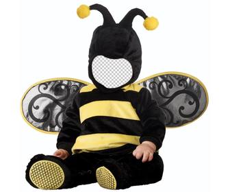 criancas fotomontagem bebe com um traje da abelha editar com sua imagem