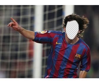 colocar um rosto ao jogador futebol lionel messi com fotomontagem