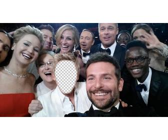fotomontagem da famosa selfie do oscar ver com sua foto
