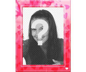 coracões rosa picture frame colocar suas fotos