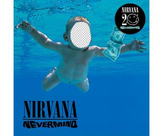 fotomontagem com capa do cd do nirvana editar