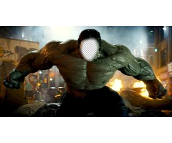 efeito on-line hulk em uma cena do filme