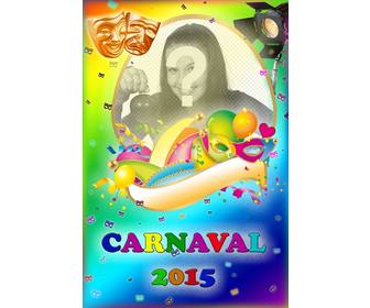 carnaval 2015 poster fotomontagem com sua foto