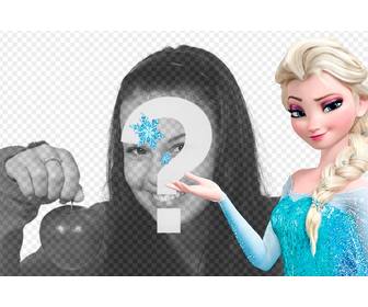 collage on-line colocar sua foto com princesa elsa frozen