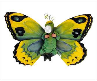 fotomontagem uma fantasia borboleta criancas pequenas