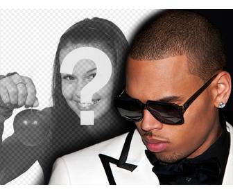 Junte-se a Chris Brown upload do seu foto para o efeito efeito