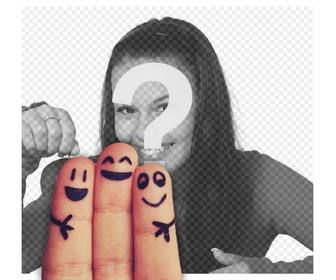 estrutura amigos com tres dedos felizes e editar com o seu