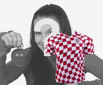 camisa da selecão futebol da croacia colar em suas fotos