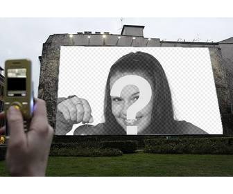 fotomontagem colocar sua foto em um outdoor