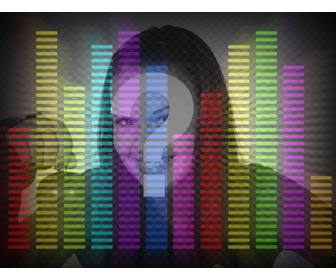 filtro linha equalizador musica com colores sua foto