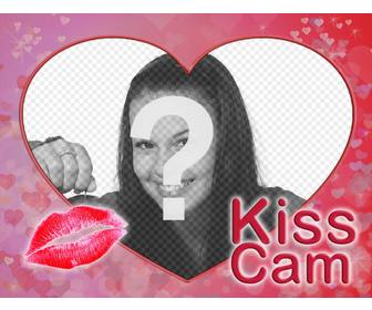 carregue sua foto da um beijo alguem efeito original da cam beijo