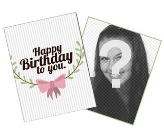 cartão customizavel bonito desejar um feliz aniversario em linha