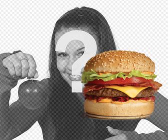 uma etiqueta hamburger grande ficar em suas fotos graca hamburger