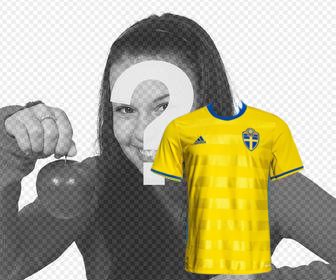 camisa da selecão sueca futebol colocar em suas fotos