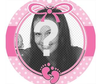 circular quadro cor rosa decorar uma imagem um bebe
