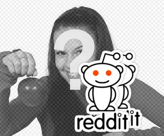 etiqueta do forum internet reddit logo famosa colocar em sua foto