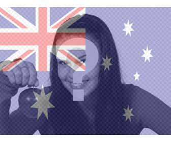 bandeira australiana colocar na sua foto online