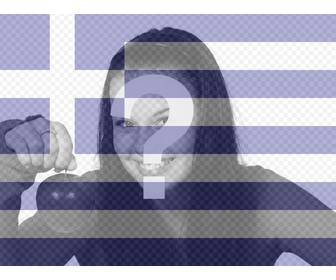fotomontagens criador da bandeira grecia com uma imagem voce enviar