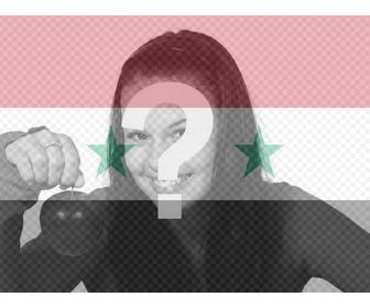 fotomontagem da bandeira siria sua foto