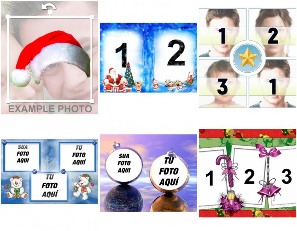 Colagem de Natal personalizado com suas fotos