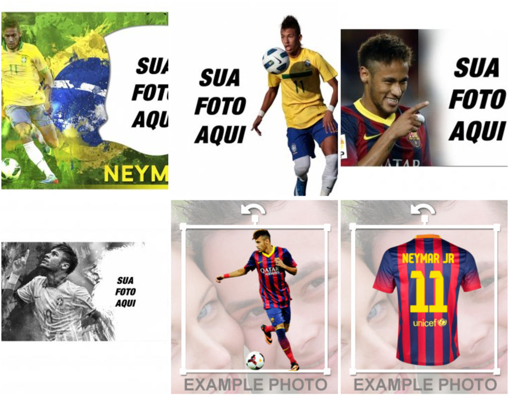 Fotomontagens com jogador de futebol Neymar