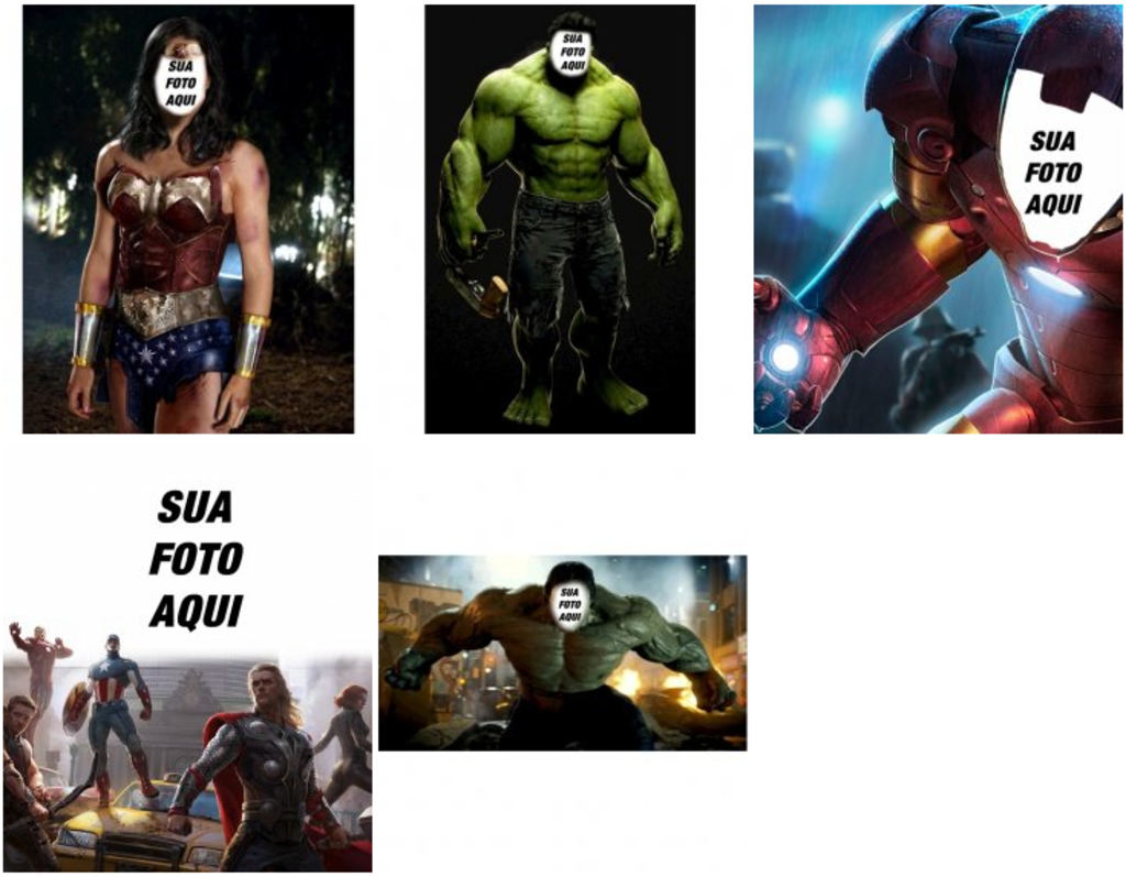 Fotomontagens e Avengers foto efeitos