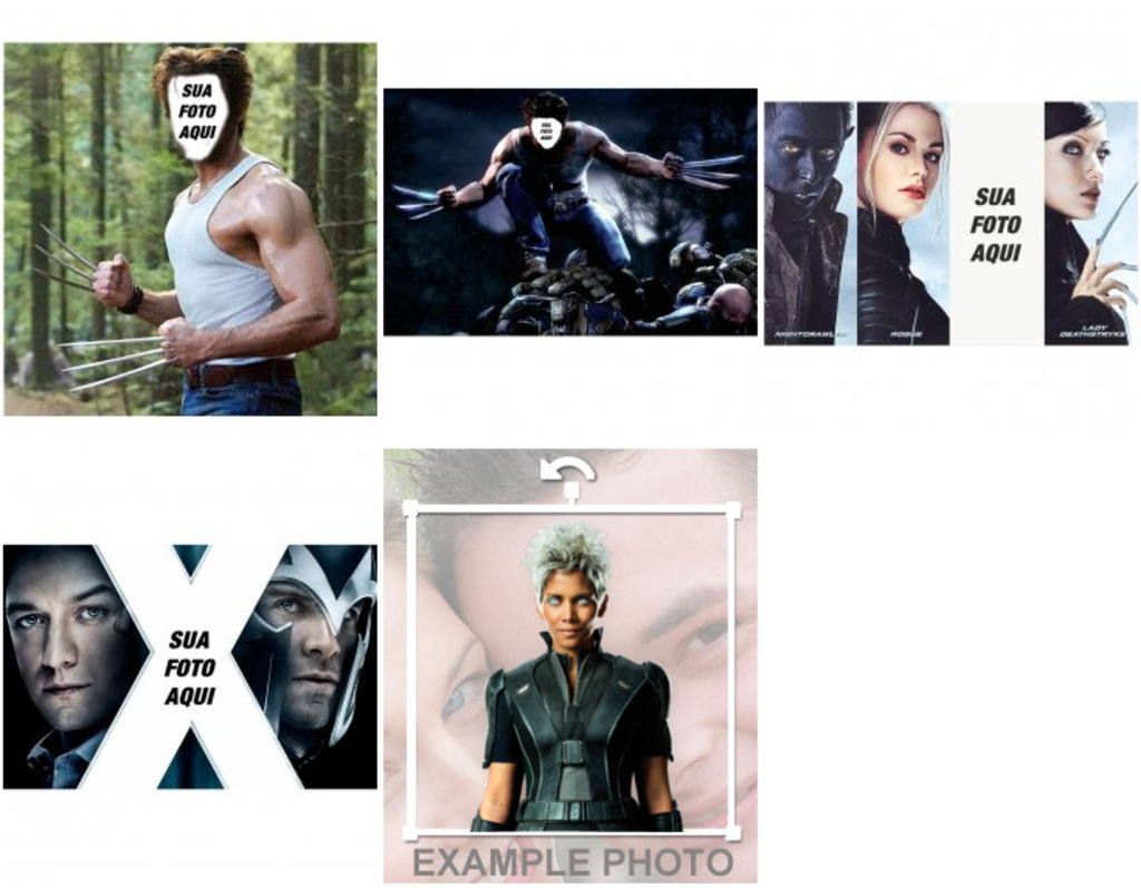 Fotomontagens e efeitos de fotografia de filmes X-Men