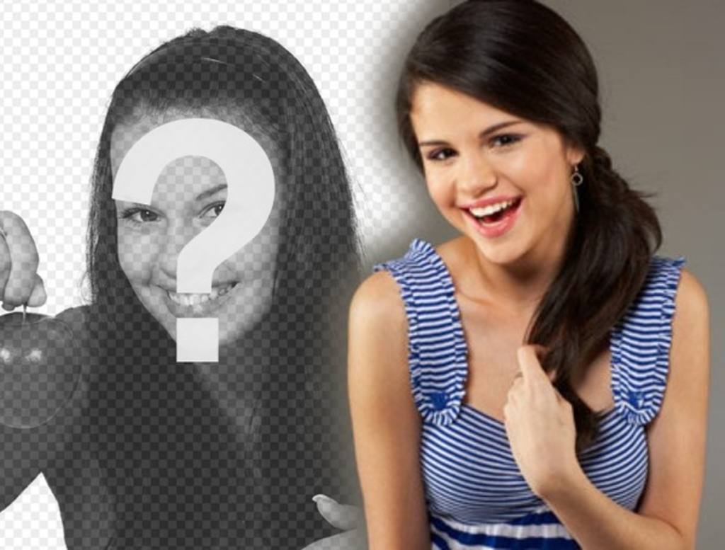 Fotomontagem com celebridades e populares. Carregar uma foto sua e da cantora aparece com o Texas, Estados Unidos, Selena..