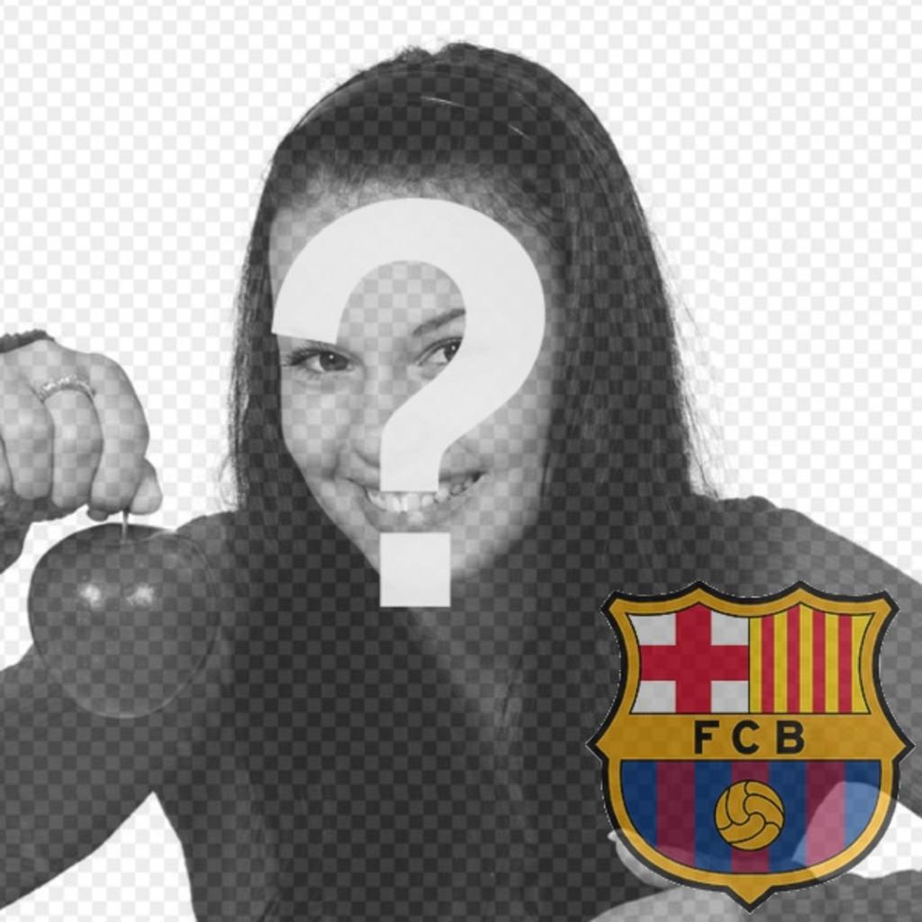 Fotomontagem para colocar o escudo do FC Barcelona em sua..