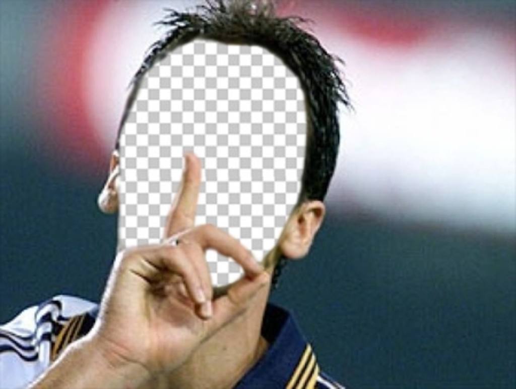 Com essa montagem você pode adicionar um rosto para Raul, jogador do Real Madrid ..