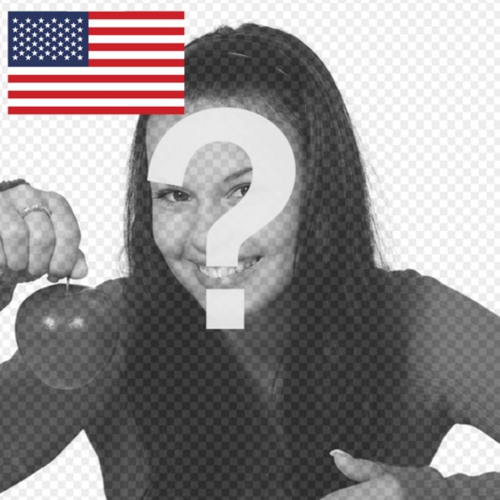 Fotomontagem com a bandeira dos Estados Unidos para personalizar sua foto do perfil Twitter ou outras redes..