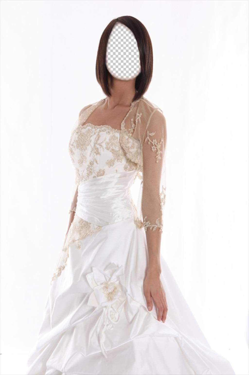 Fotomontagem de vestir-se como uma noiva com cabelo Put ..